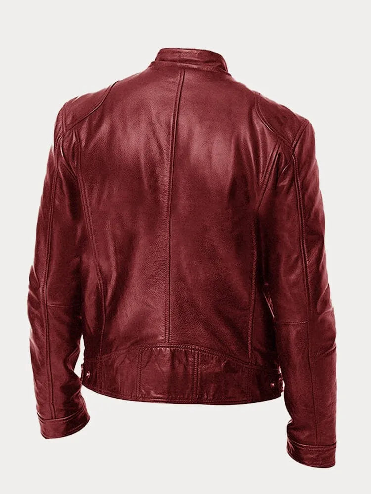 Wearclo | Casual Leather Jacket for Men