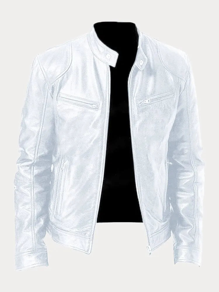 Wearclo | Casual Leather Jacket for Men