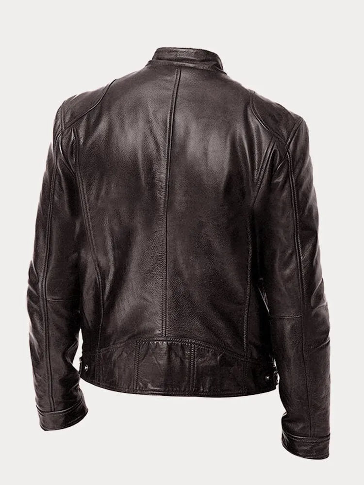 Wearclo | Casual Leather Jacket for Men