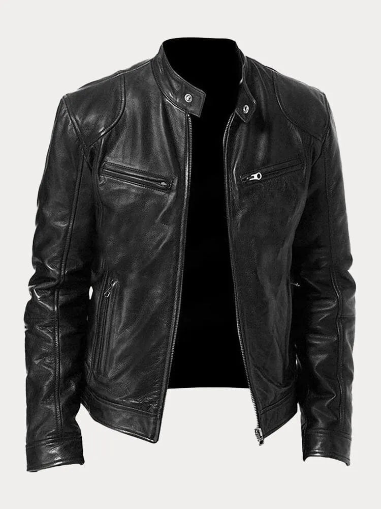 Wearclo | Casual Leather Jacket for Men