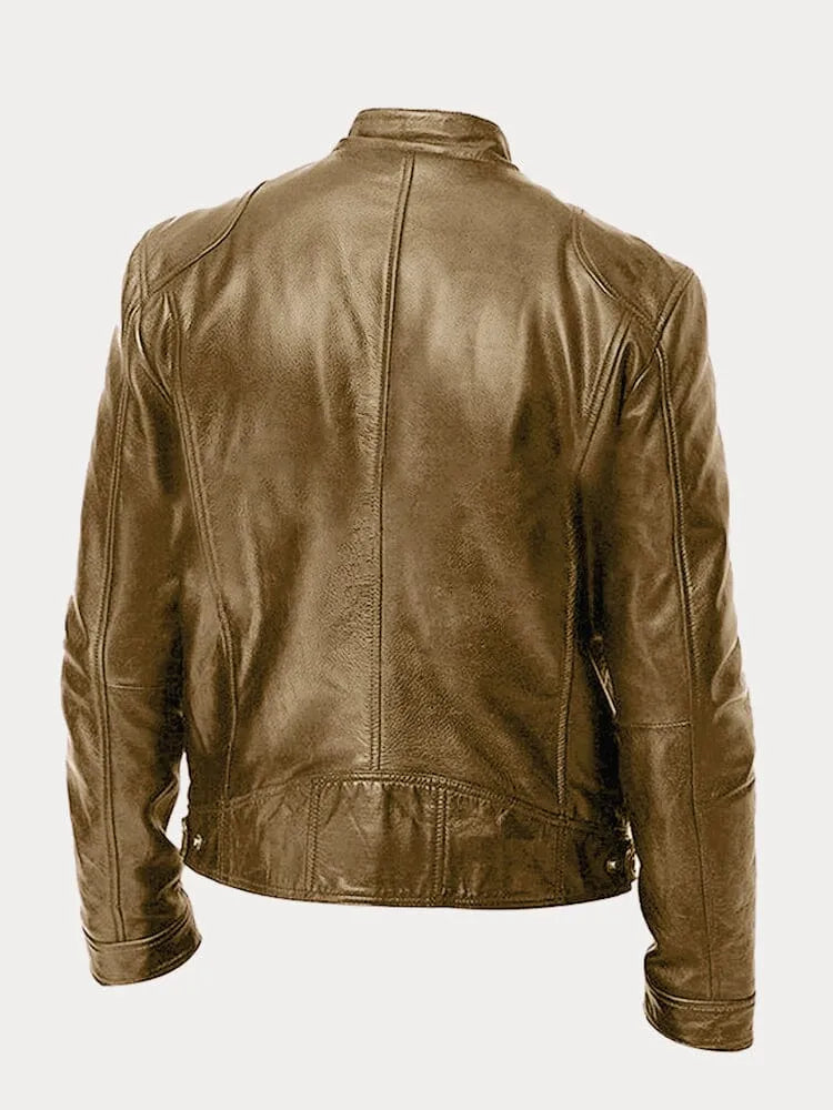 Wearclo | Casual Leather Jacket for Men