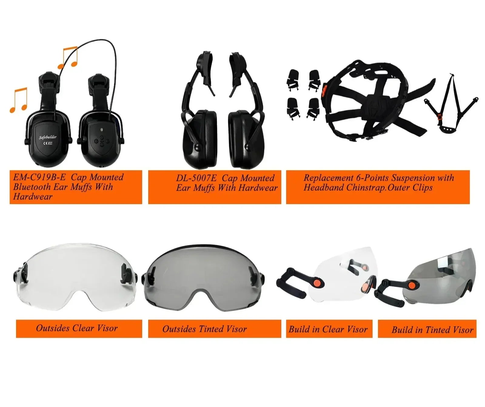 Wearclo | CE ABS Safety Helmet with Goggles & Visor – SafeGuard