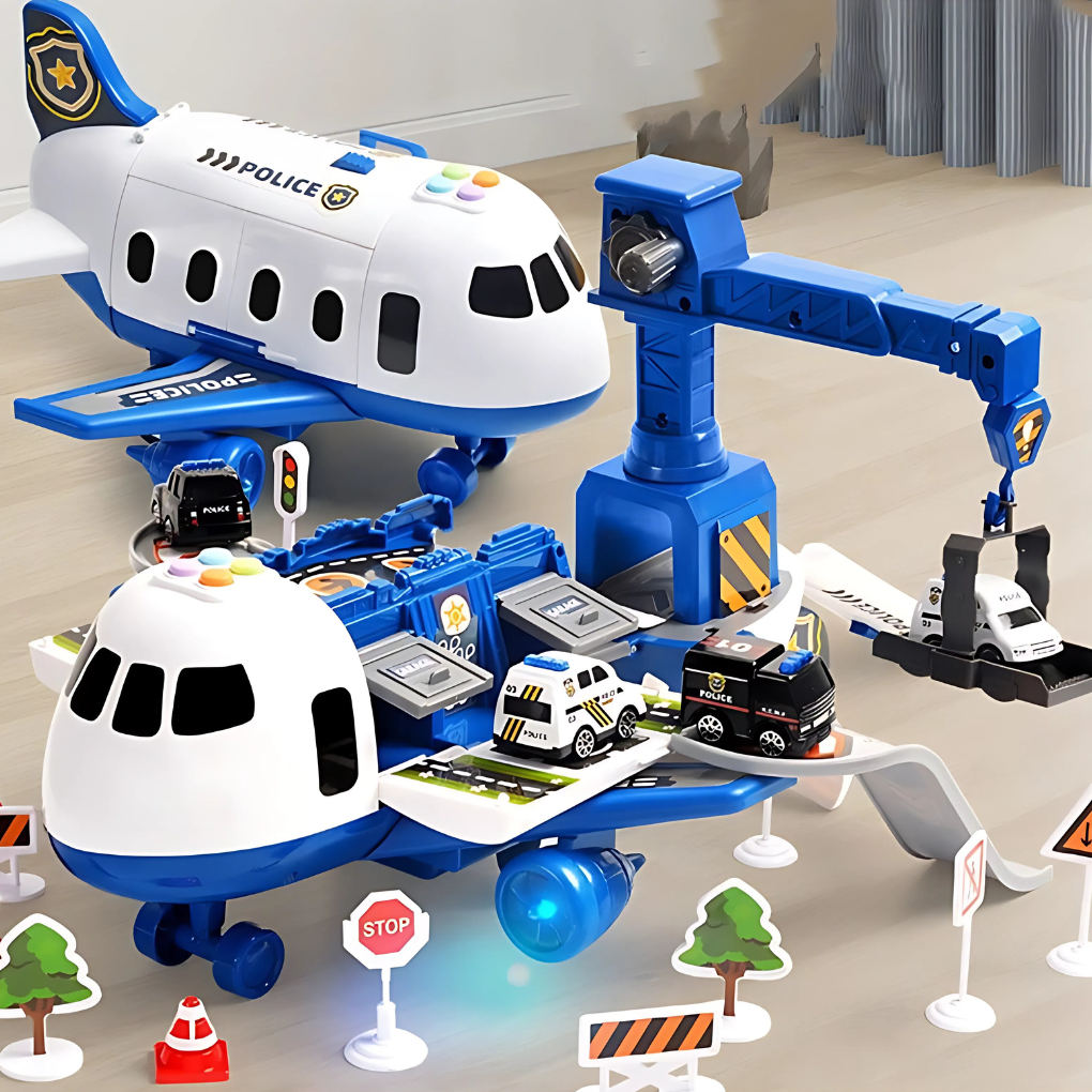 Wearclo | Children's Airplane Toy with Storage and Play Set