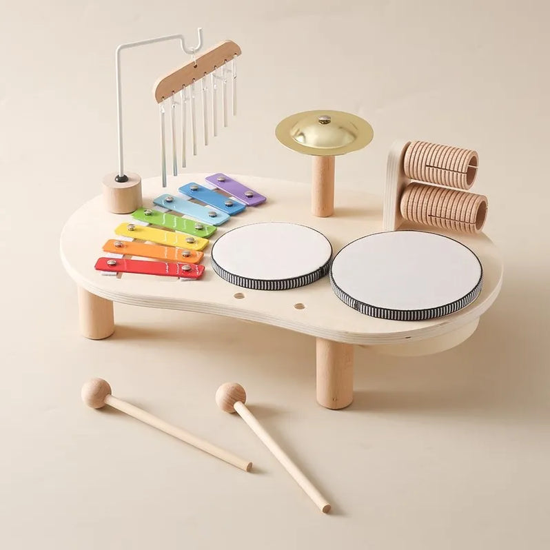 Wearclo | Children's Wooden Music Station with Xylophone & Drums