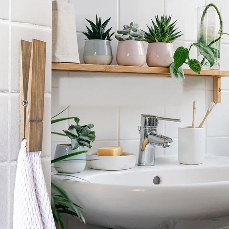 Wearclo | Clothespin Bathroom Towel Holder