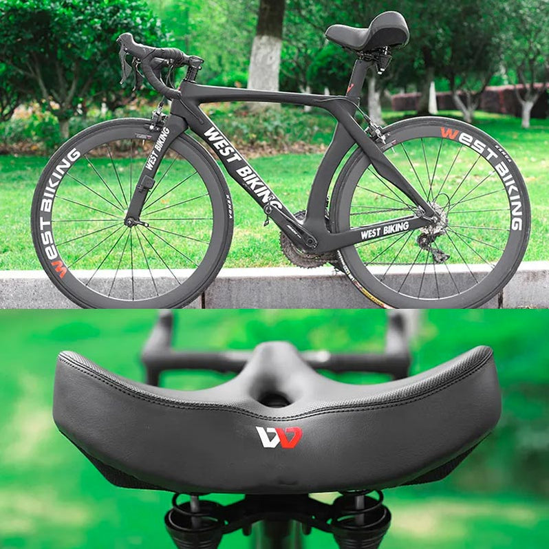 Wearclo | Comfortable Ergonomic Bicycle Saddle - Extra Wide Padded Seat