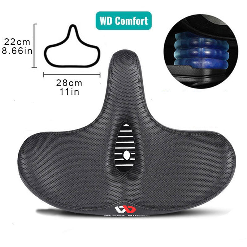 Wearclo | Comfortable Ergonomic Bicycle Saddle - Extra Wide Padded Seat