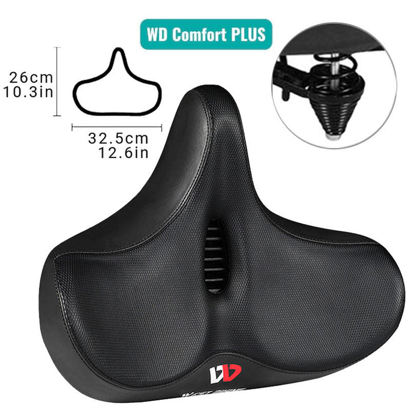 Wearclo | Comfortable Ergonomic Bicycle Saddle - Extra Wide Padded Seat