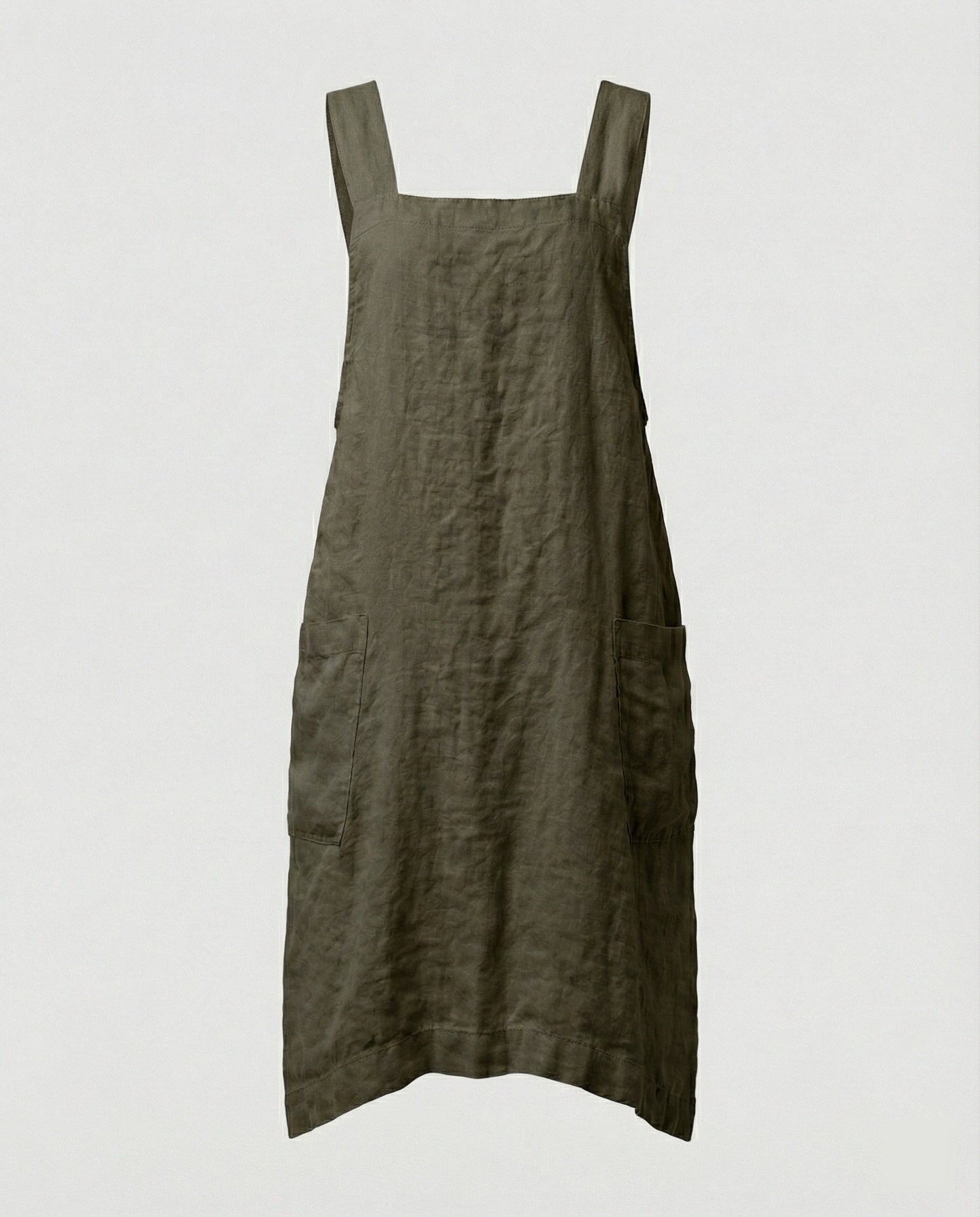 Wearclo | Cotton Apron Dress with Pockets