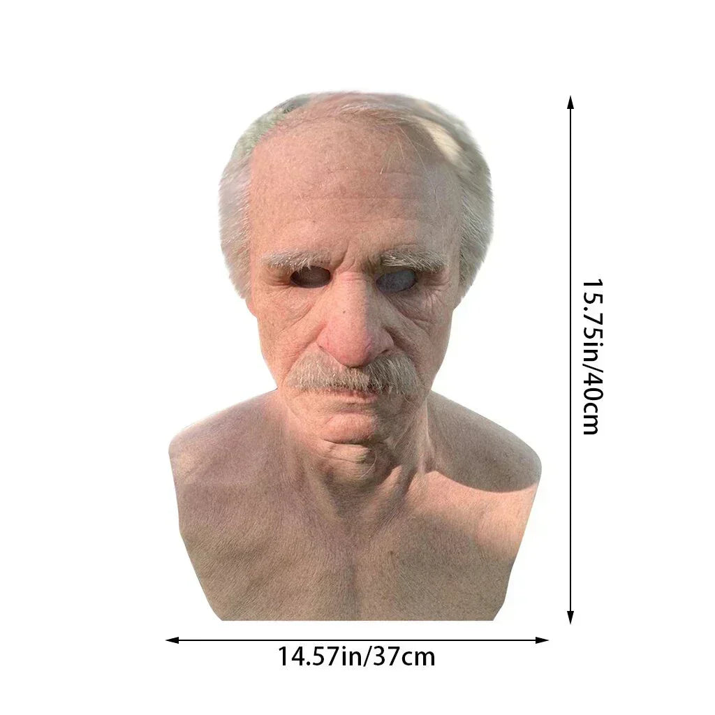 Wearclo | Creepy Old Man Mask – Realistic Latex Halloween Mask for Adults
