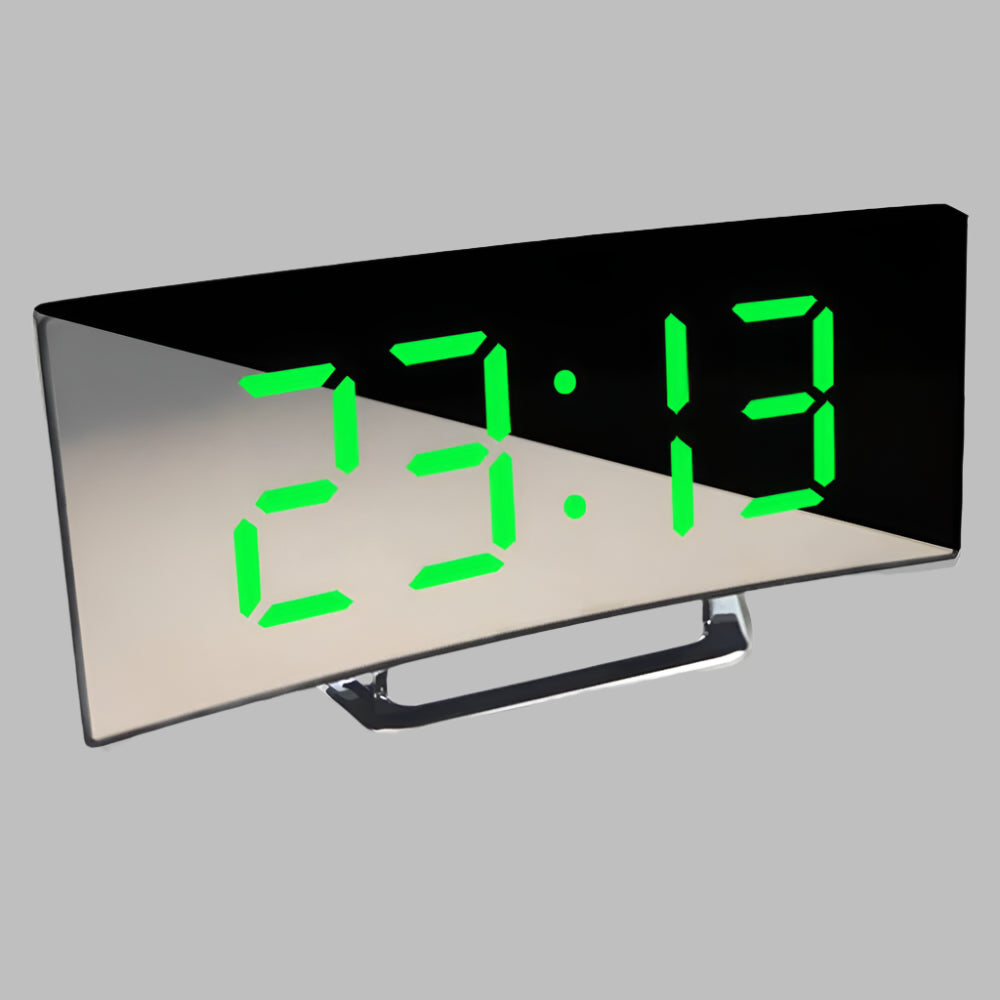 Wearclo | Digital Curved Mirror Alarm Clock with Snooze