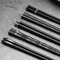 Wearclo | Chopstick Set - Elegant Alloy Utensils (5 Pairs)