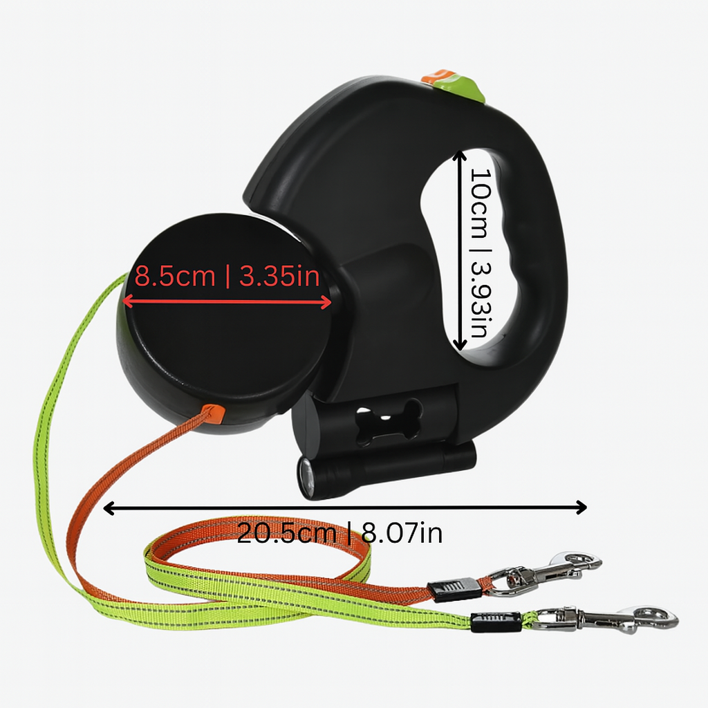 Wearclo | Dual Dog Retractable Leash with 360 Rotation