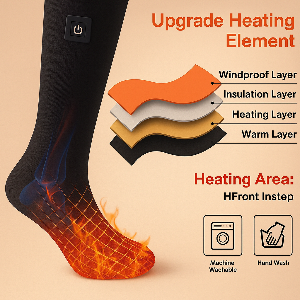 Wearclo | Electric Heating Circulation Cold Weather Winter Socks