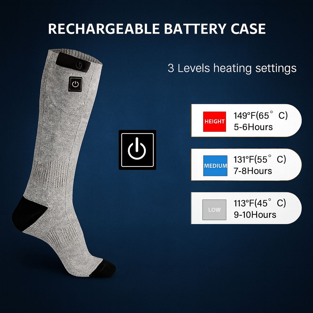 Wearclo | Electric Heating Circulation Cold Weather Winter Socks