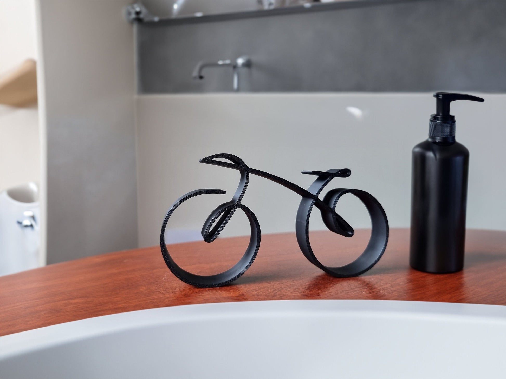 Wearclo | Elegant minimalist bicycle sculpture wireframe style