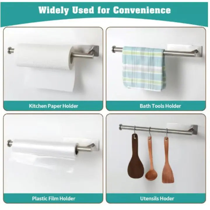 Wearclo | Elegant Wall Kitchen Paper Towel Holder – drill-free & space-saving
