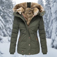 Wearclo | Insulated Hooded Winter Jacket with Fur Trim