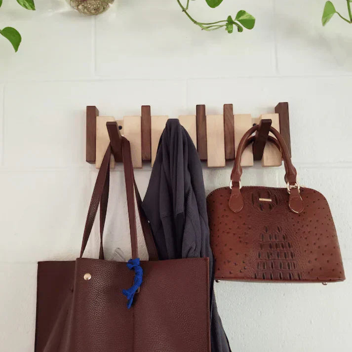 Wearclo | Elegant Wooden Coat Rack for Piano Hanging Clothes Storage
