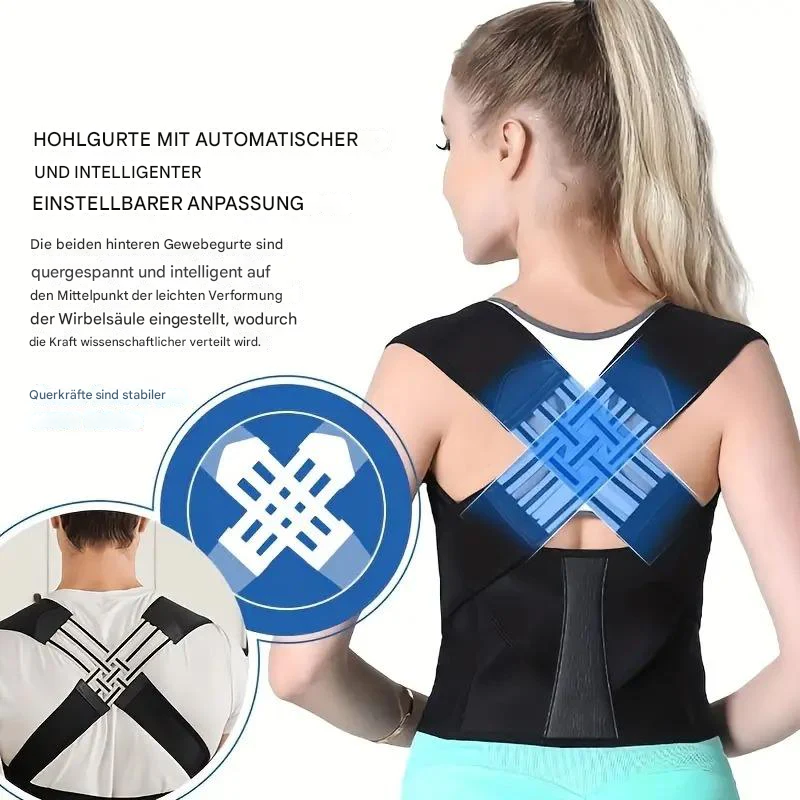 Wearclo | Ergonomic Posture Corrector for Neck and Back Pain Relief Adjustable and Stable