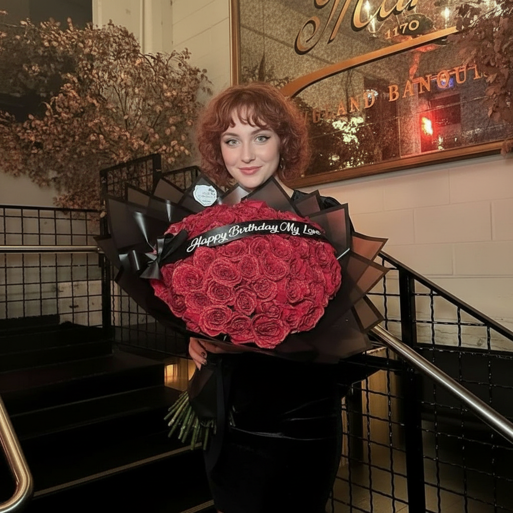 Wearclo | Eternal Glitter Rose | Handcrafted Decorative Art Flower | Sparkling Crystal Finish | Exclusive Gift Set for Special Occasions | Durable & Maintenance-Free