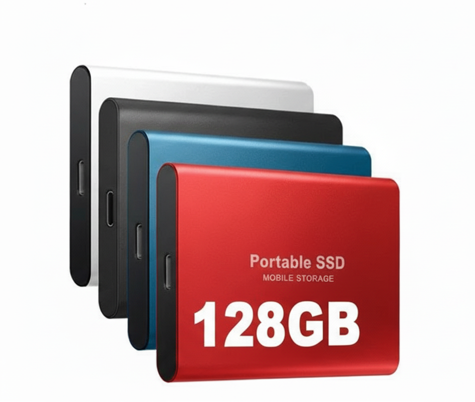 Wearclo | External Portable SSD 128GB – High Transfer Speed, USB-C
