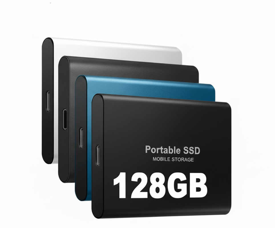 Wearclo | External Portable SSD 128GB – High Transfer Speed, USB-C
