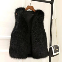 Wearclo | Plush Faux Fur Gilet for Women