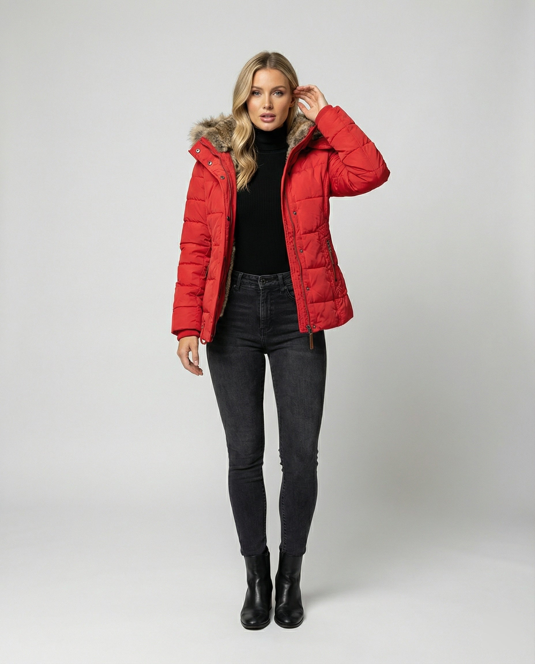 Wearclo - Fashionable Winter Jacket, Warmly Lined with Hood