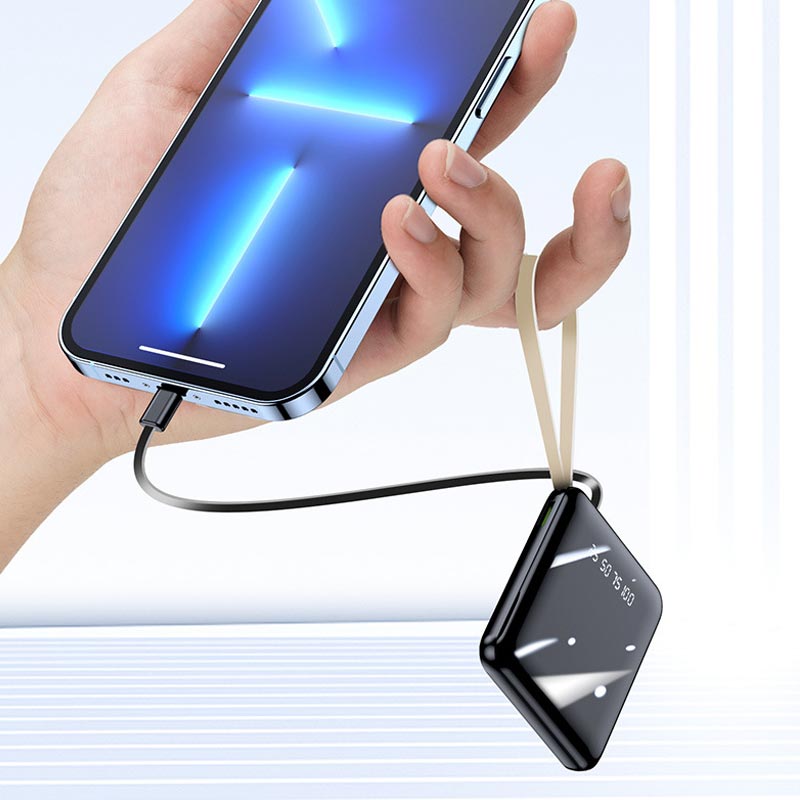 Wearclo | Fast Charge 20000mAh Mini Powerbank with Integrated Cables