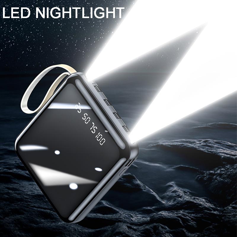 Wearclo | Fast Charge 20000mAh Mini Powerbank with Integrated Cables