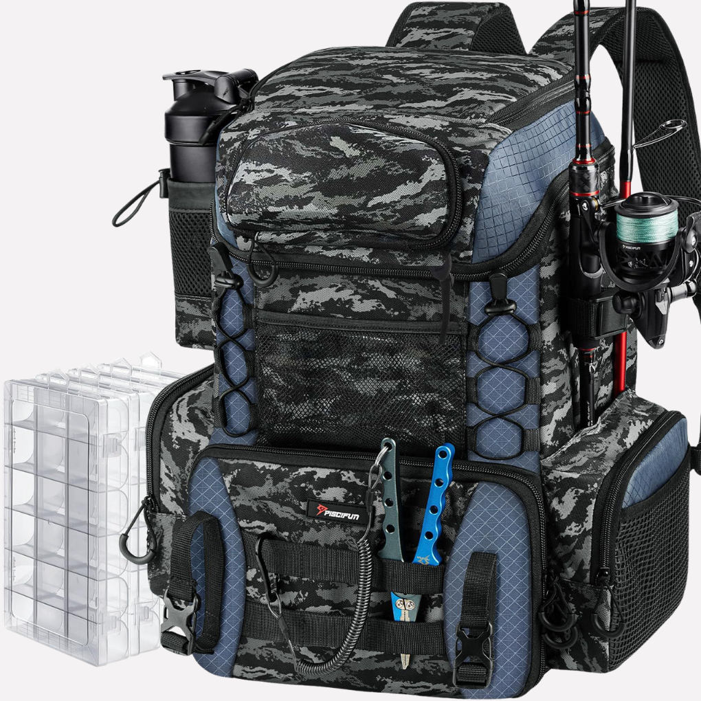 Wearclo | Fishing Tackle Backpack with Rod Holders