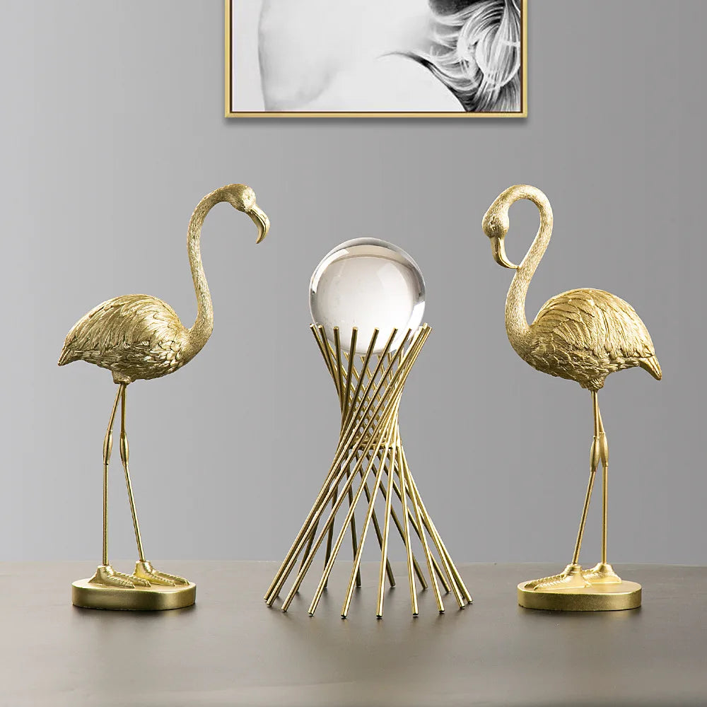 Wearclo | Flamingo Figurine made of Resin Modern Decoration