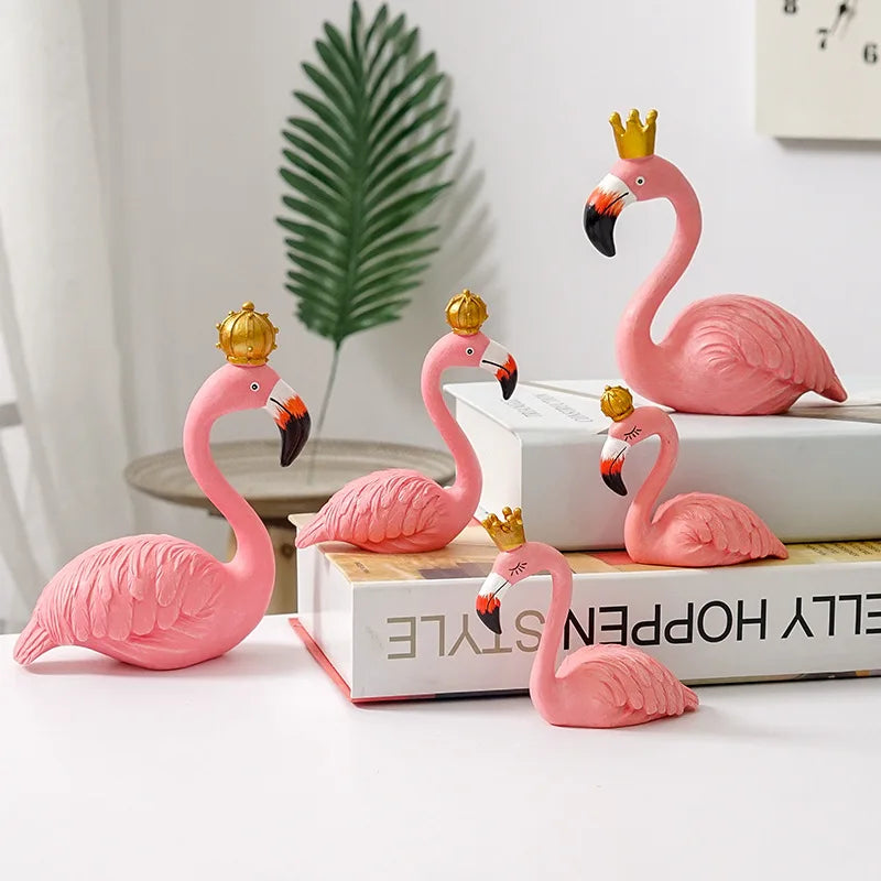 Wearclo | Flamingo Figurine made of Resin Modern Decoration
