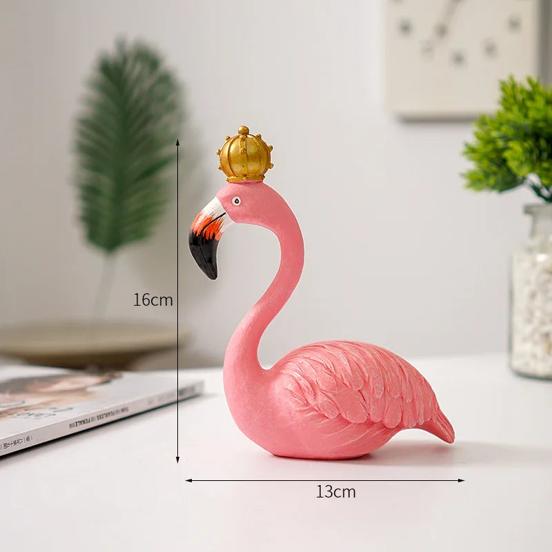 Wearclo | Flamingo Figurine made of Resin Modern Decoration