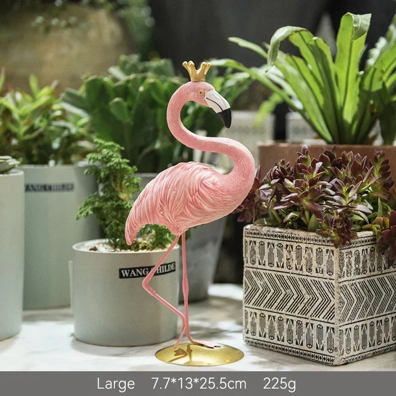 Wearclo | Flamingo Figurine made of Resin Modern Decoration