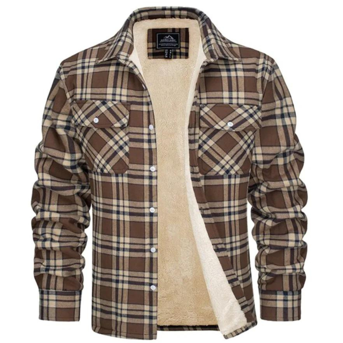 Wearclo Fleece-Lined Checked Jacket