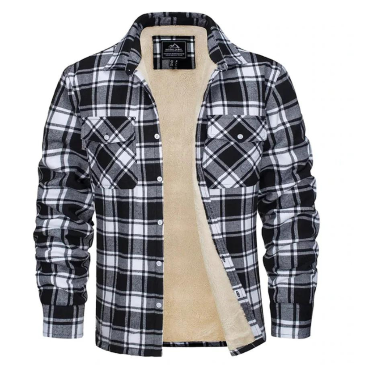 Wearclo Fleece-Lined Checked Jacket