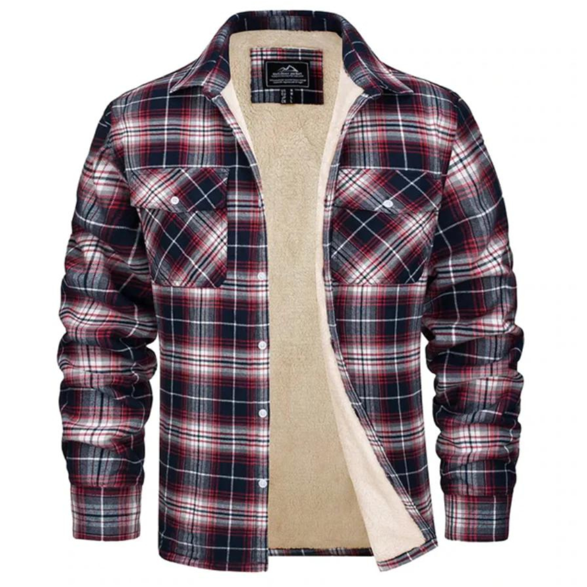 Wearclo Fleece-Lined Checked Jacket