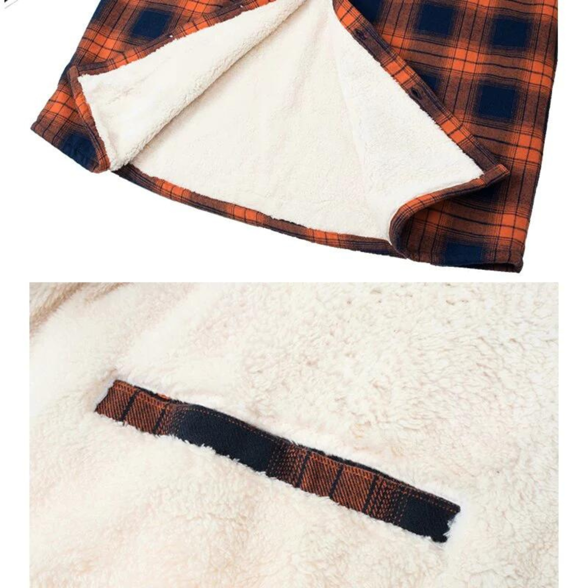 Wearclo Fleece-Lined Checked Jacket