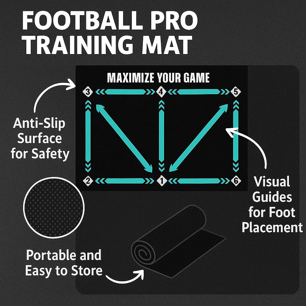 Wearclo | Football Pro Training Mat | Non-Slip, 2x2m Space for Skill Improvement and Home Training