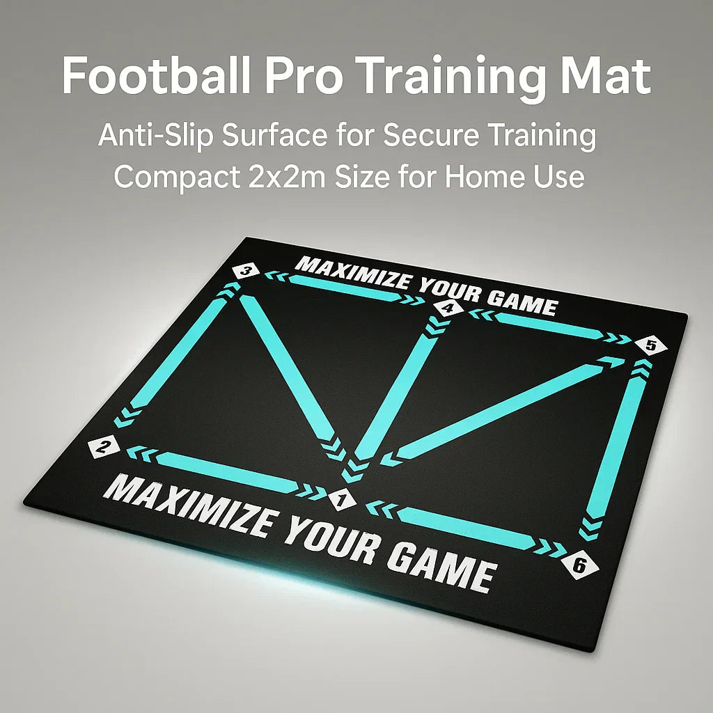 Wearclo | Football Pro Training Mat | Non-Slip, 2x2m Space for Skill Improvement and Home Training