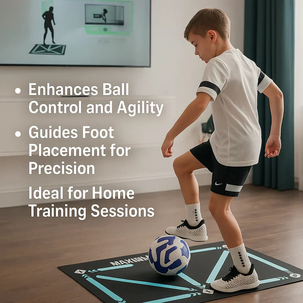 Wearclo | Football Pro Training Mat | Non-Slip, 2x2m Space for Skill Improvement and Home Training