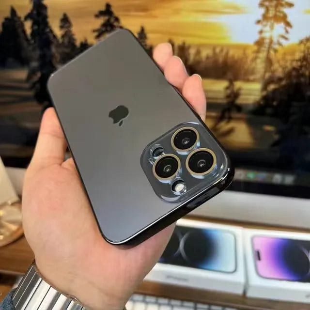 Wearclo | Galvanized Matte Acrylic Tempered Glass iPhone Case