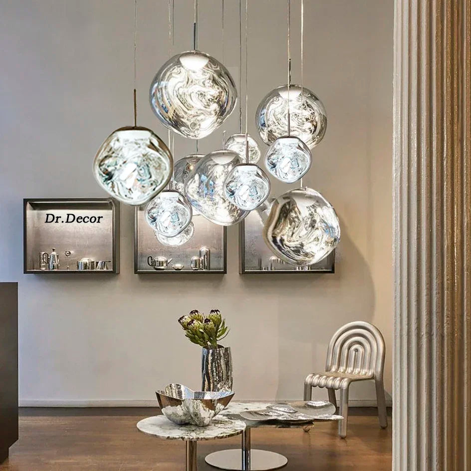 Wearclo | Glass Pendant Light | Scandinavian Modern Design | Clear Glass