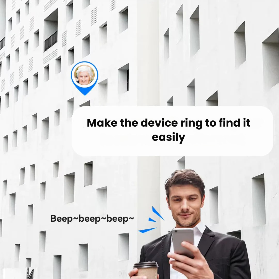 Wearclo | GPS Tracker for Seniors | Real-Time Monitoring, Waterproof & No Subscription Fees for Peace of Mind