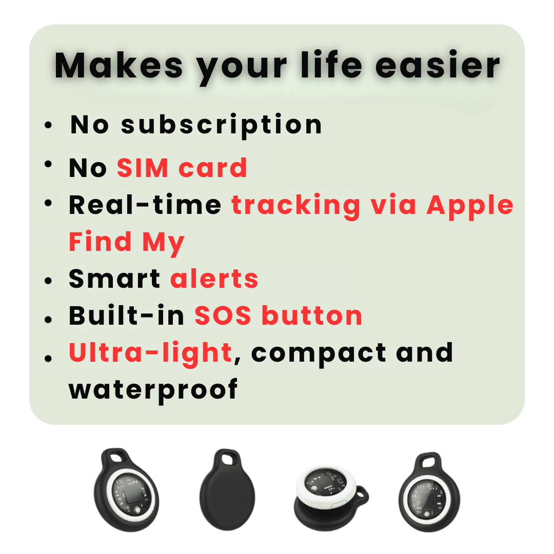 Wearclo | GPS Tracker for Seniors | Real-Time Monitoring, Waterproof & No Subscription Fees for Peace of Mind