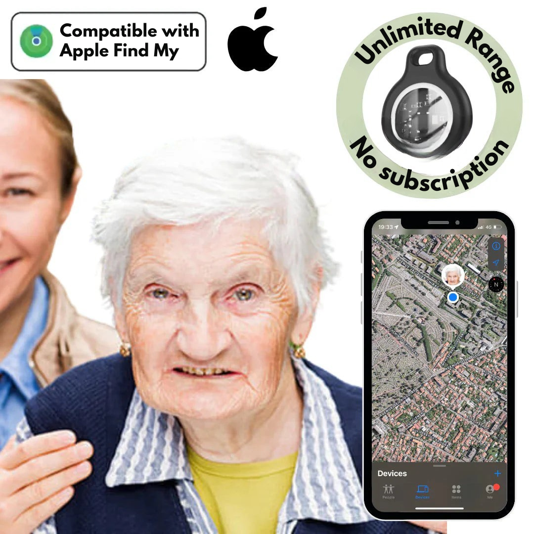 Wearclo | GPS Tracker for Seniors | Real-Time Monitoring, Waterproof & No Subscription Fees for Peace of Mind
