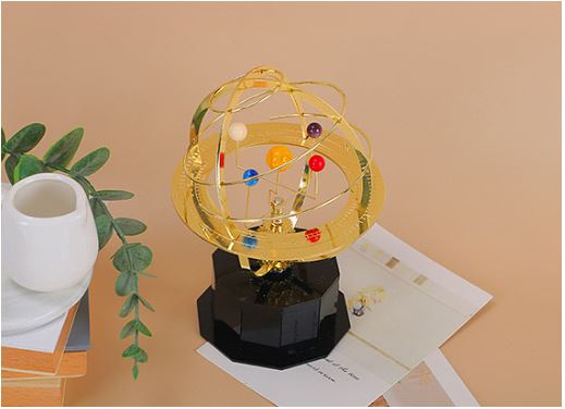 Wearclo | Grand Orrery Model Handcrafted Mechanical Brass Solar System Replica (5 Planets)