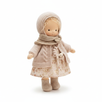Wearclo | Handmade Waldorf Doll "Poppi" | 35cm | Organic Cotton & Hypoallergenic Textiles | Educational Toy | Sensory Stimulation